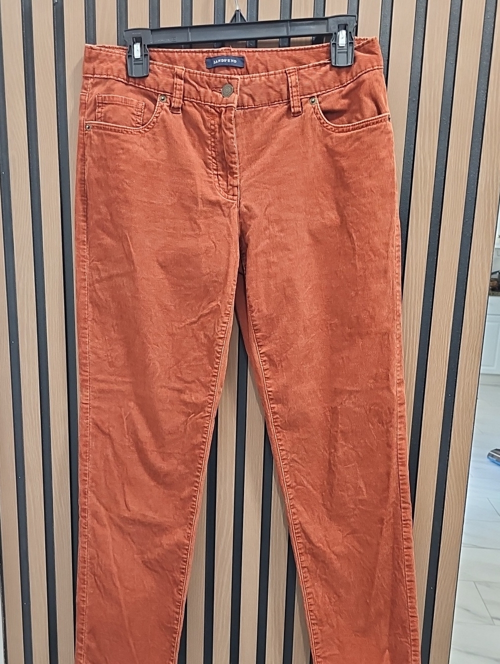 Land's Corduroy Burn Orange Womens Pants Size 4